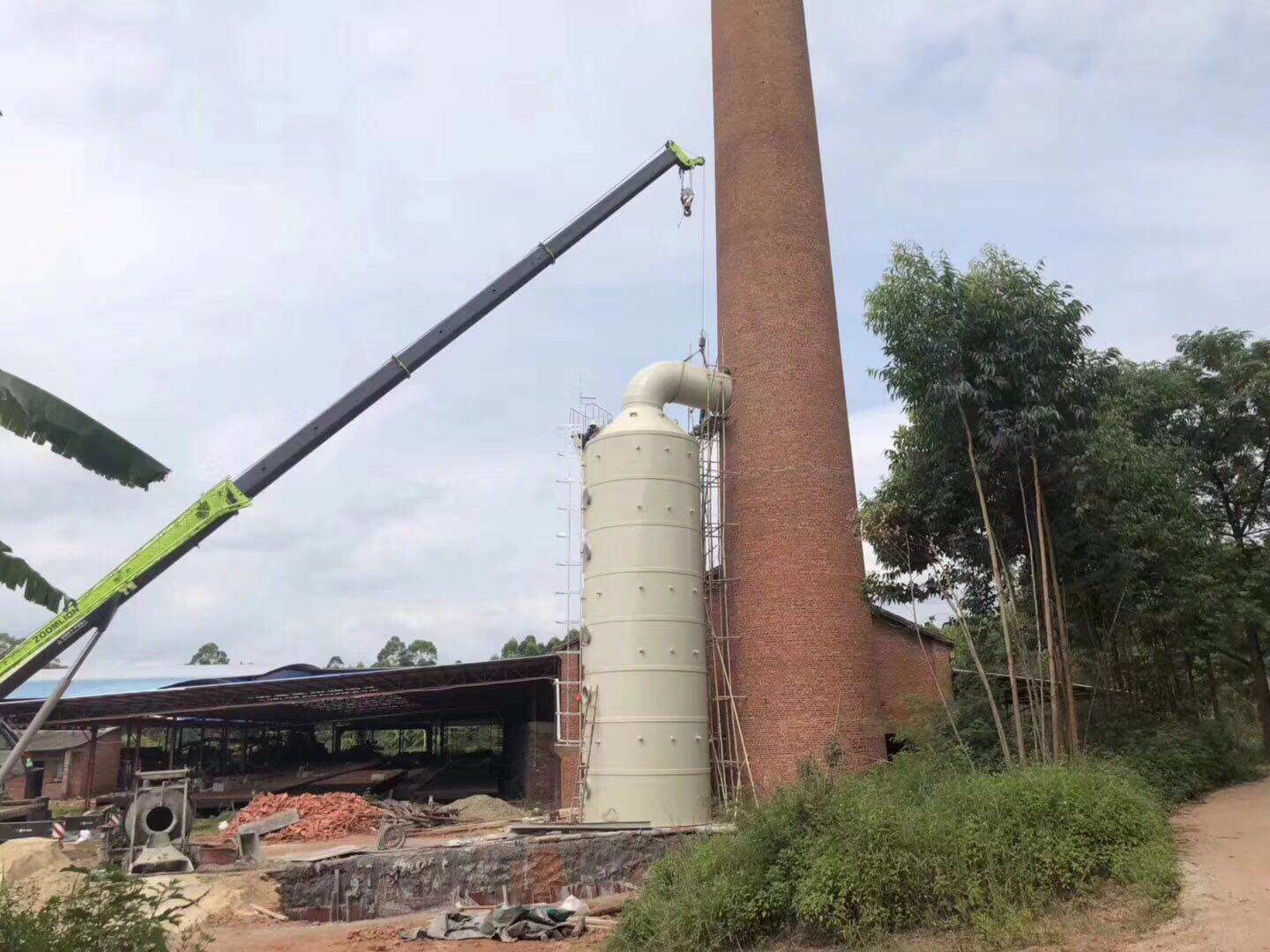 金華磚瓦廠廢氣處理PP噴淋塔